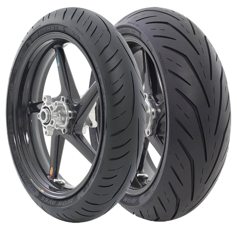 Motorcycle Tyres Avon Storm 3D XM 120/70 ZR17 58W & 160/60 ZR17 69W