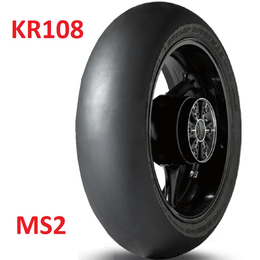 Motorcycle Slick Tyre Dunlop KR108 190/55 R17 TL SSP MS2 RACE Rear