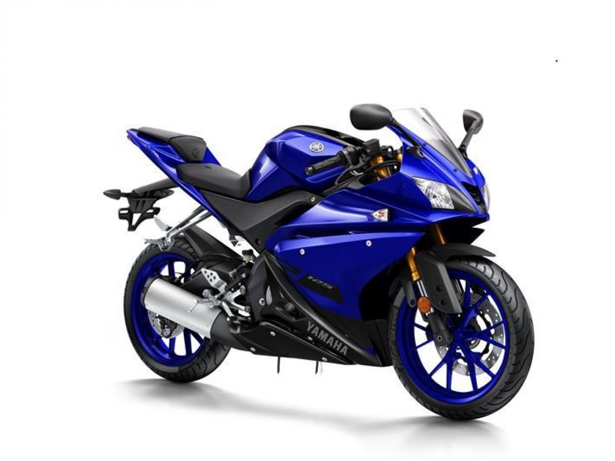 Yamaha YZF125 blue sports bike